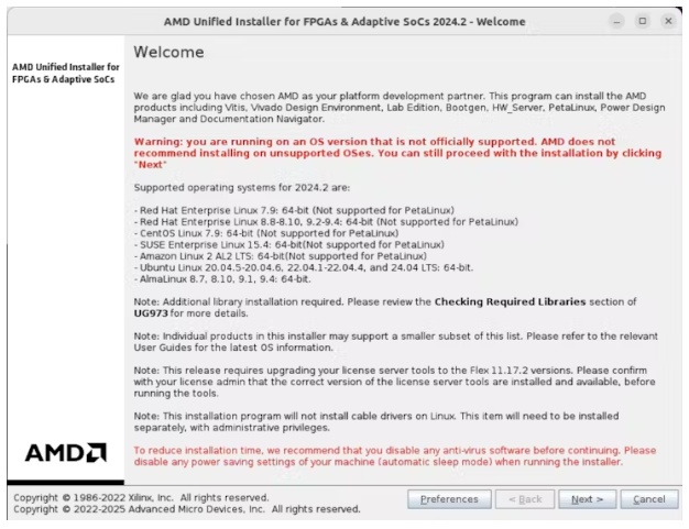 在Ubuntu上安装2024.2版本AMD FPGA工具集的参考指南_petalinux2024.2-CSDN博客