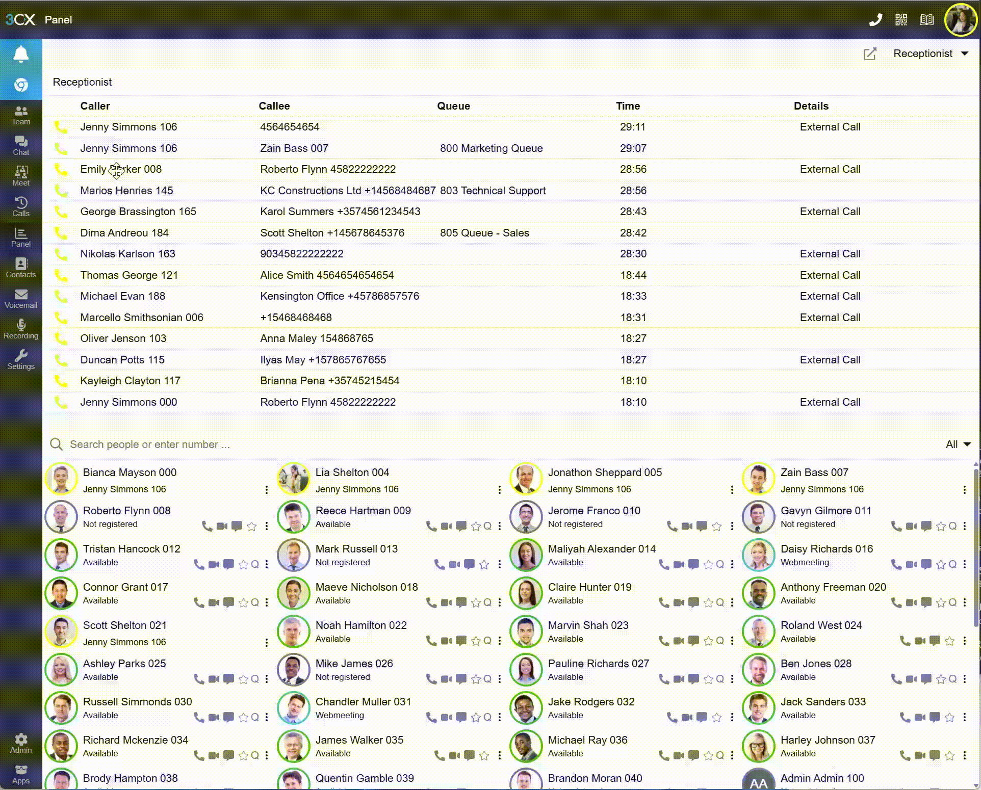 接待员规则：拖拽、紧凑视图、状态设置