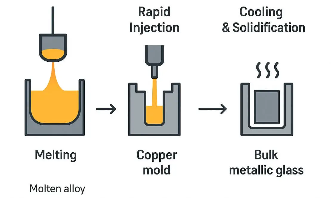 Exploring The Metallic Glass Copper Mold Casting Process