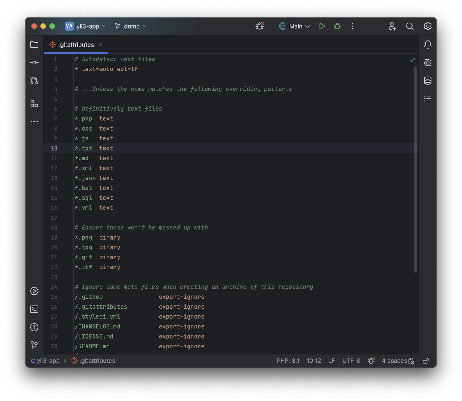 你可能不知道的 PhpStorm 插件 - .gitattributes support plugin