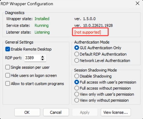 RDP Wrapper 使用教程：检验状态