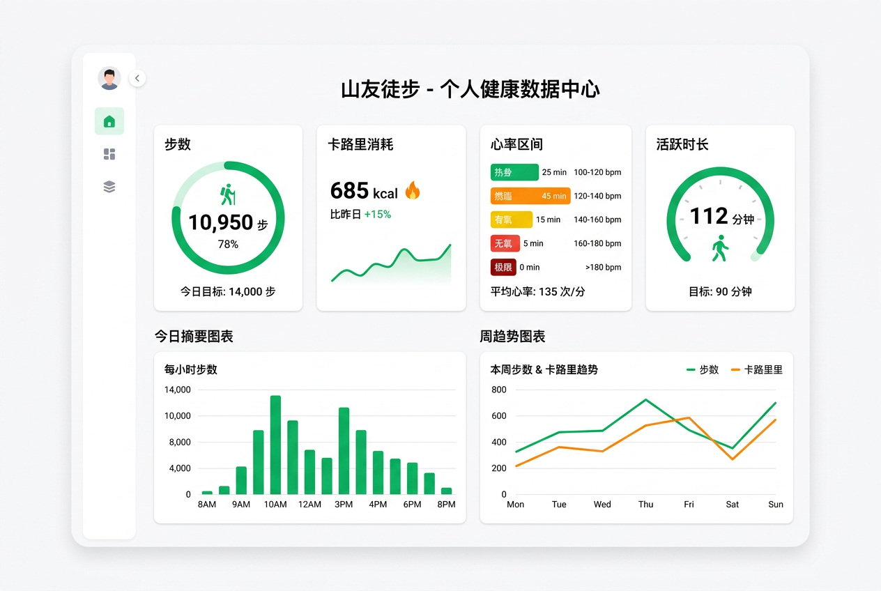 健康数据展示页面