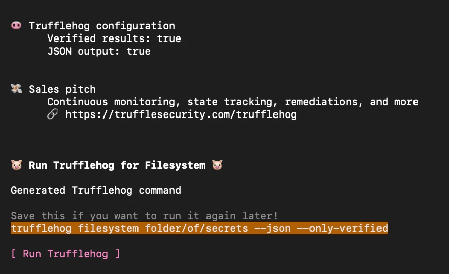 Announcing TruffleHog Terminal UI ◇ Truffle Security Co.