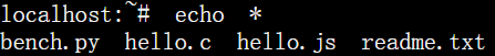 echo *命令，等价于ls命令