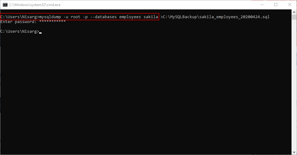 Backup multiple database