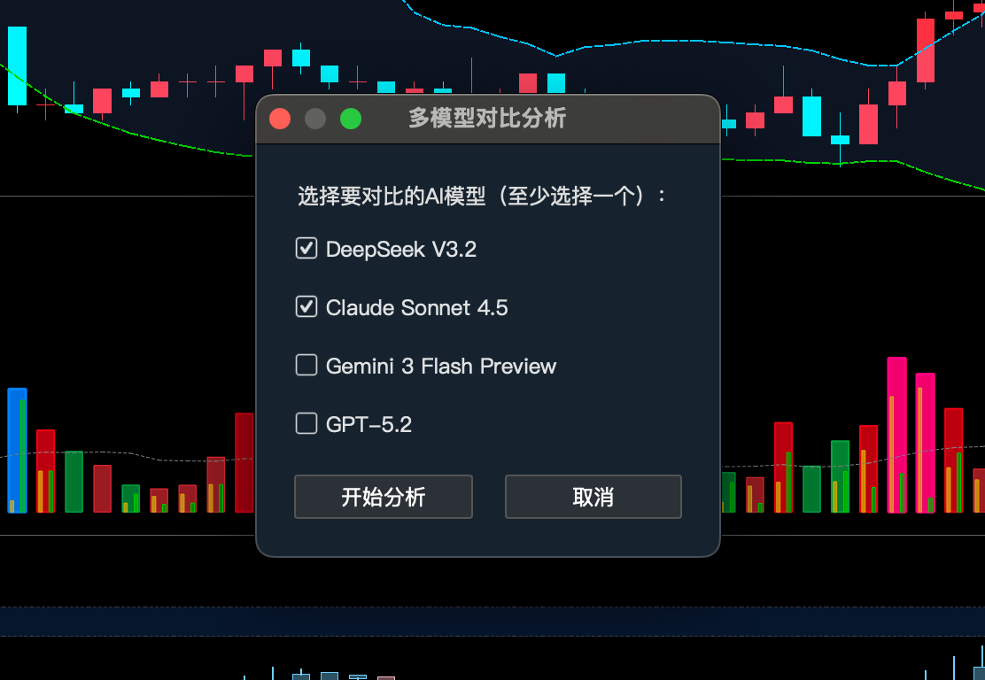 多模型对比分析选项