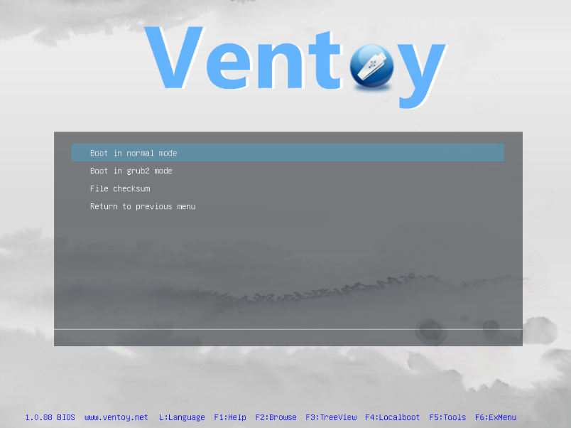 选择Boot in normal mode模式