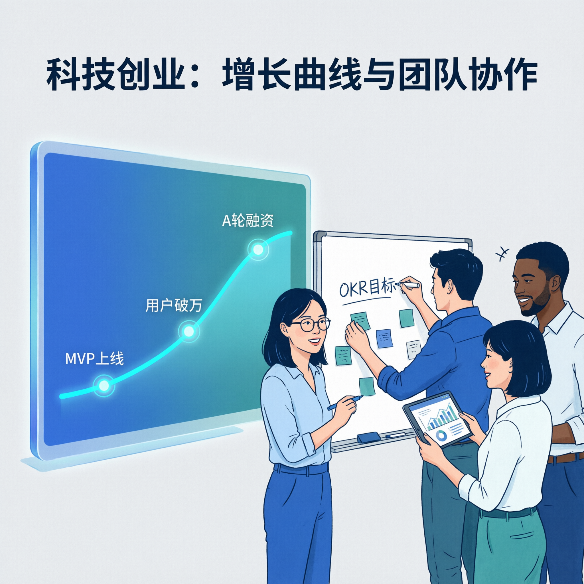 AI创业公司从0到1亿美元ARR的增长曲线与关键节点信息图