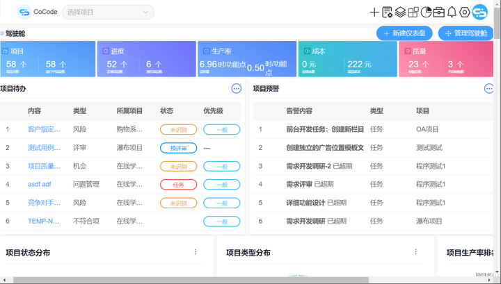 CoCode驾驶舱功能