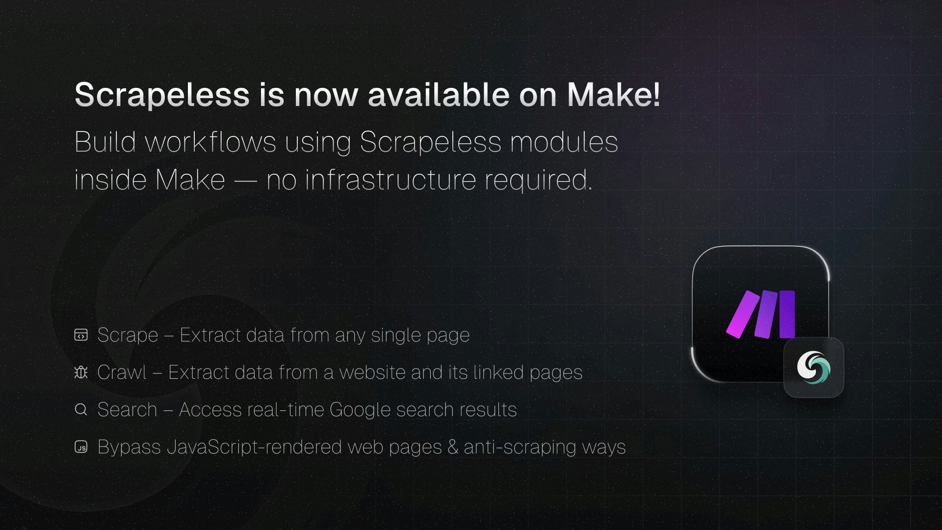 Scrapeless–Make.com Integrations