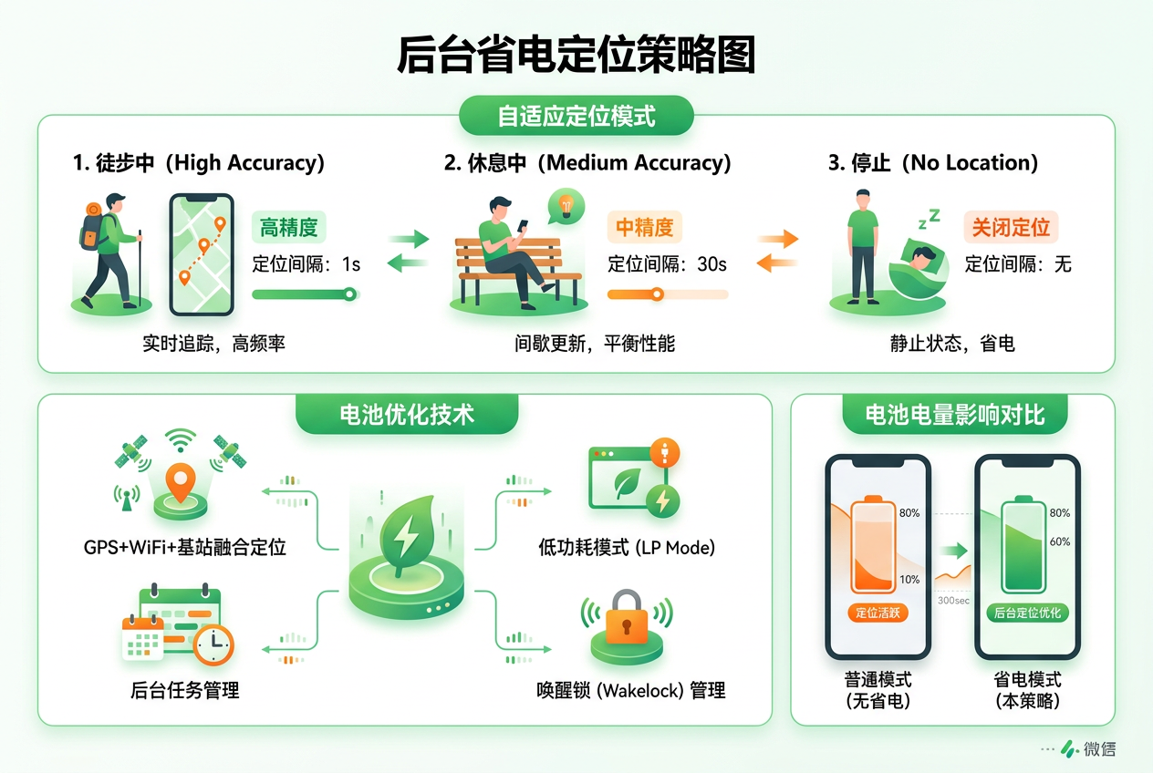 后台定位与省电策略