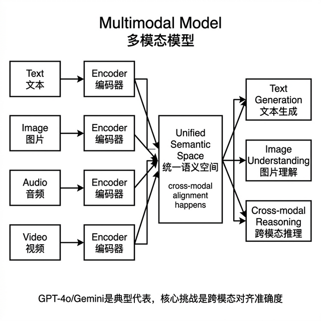 **多模态**模型工作流程