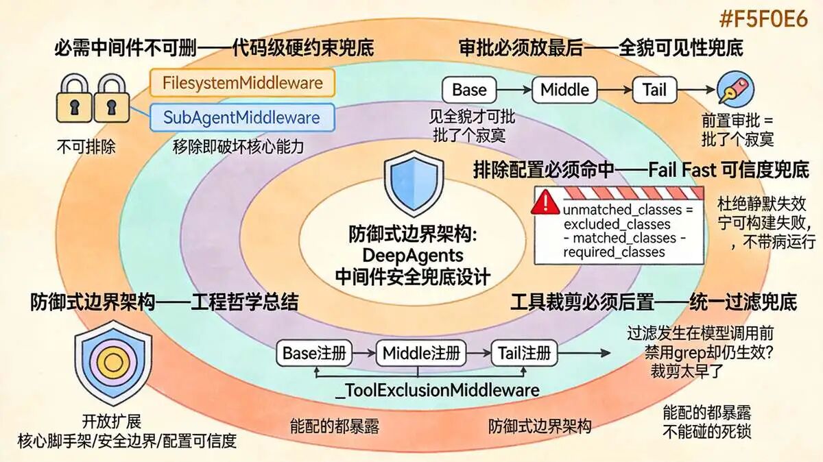 七、边界怎么兜住:必需中间件不能删,排除配置必须命中
