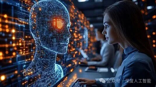 AI与人类对望图片素材-正版创意图片402654965-摄图网