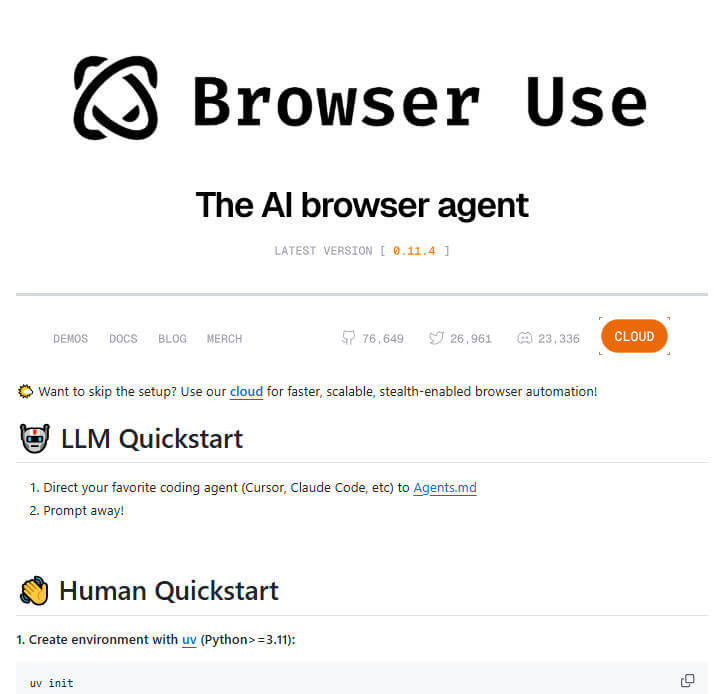 browser-use 项目介绍图