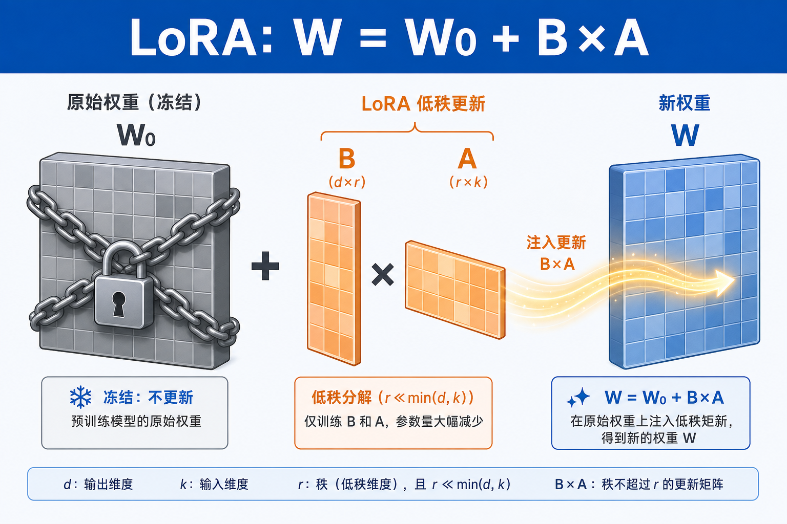 LoRA 低秩分解原理