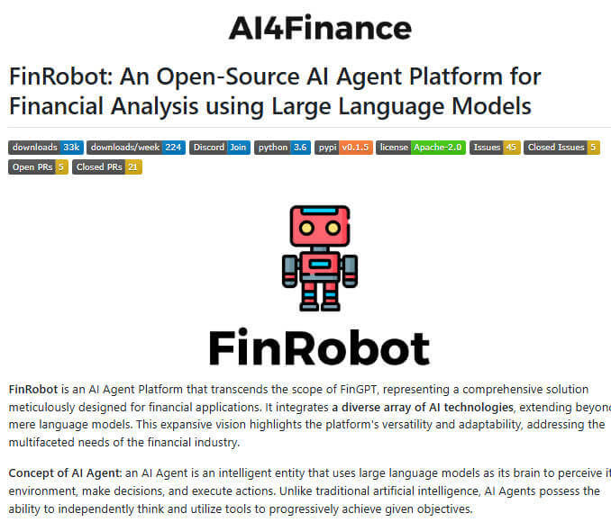 FinRobot 项目介绍图