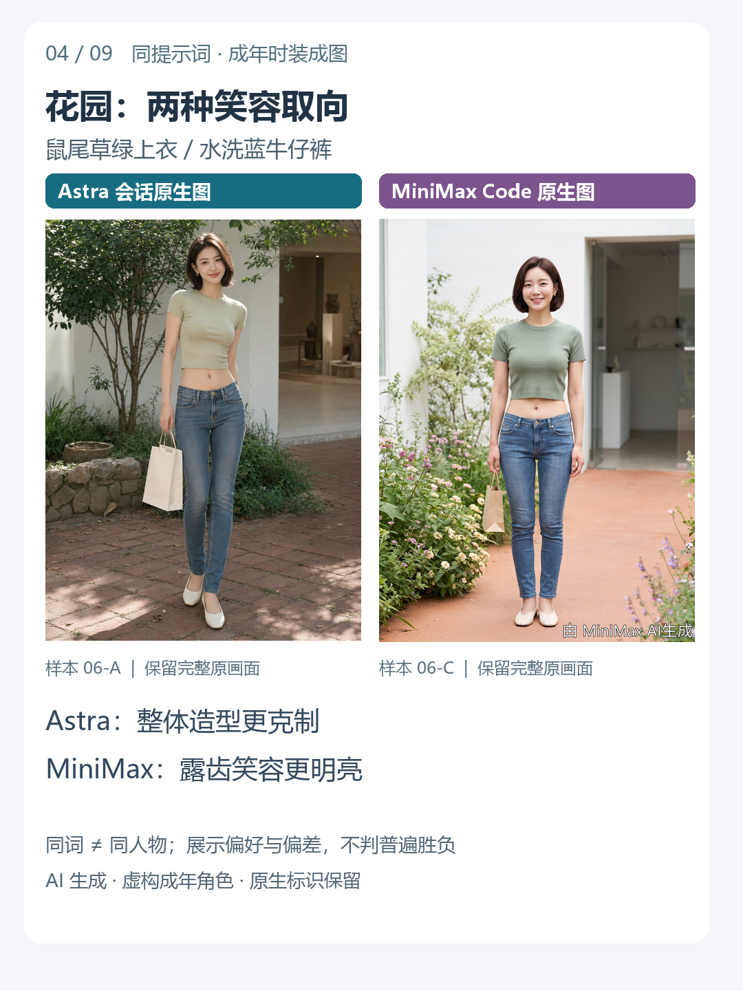 花园:两种笑容取向
