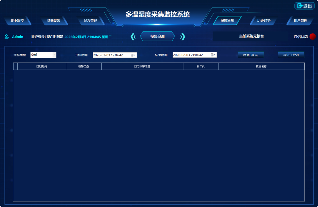 C# 轻量级工业温湿度监控系统（含数据库与源码）