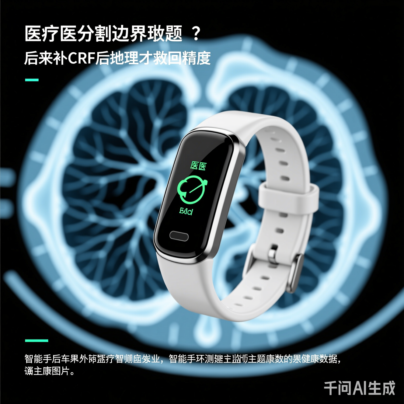 智能手环监测健康数据的示意图