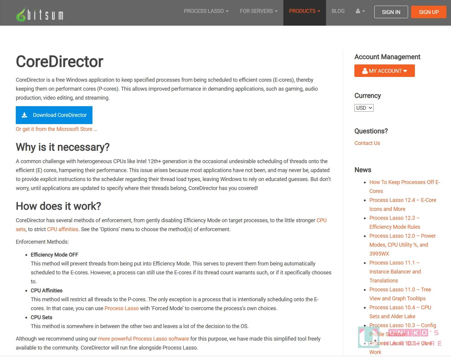 CoreDirector 解决大小核调度不够聪明问题,自动让指定程序置于 P-Core 执行