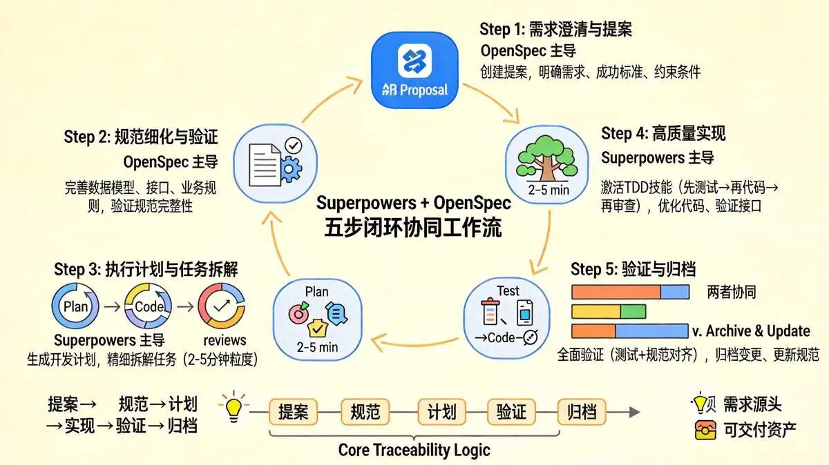 三、 Superpowers + OpenSpec 怎么结合使用？