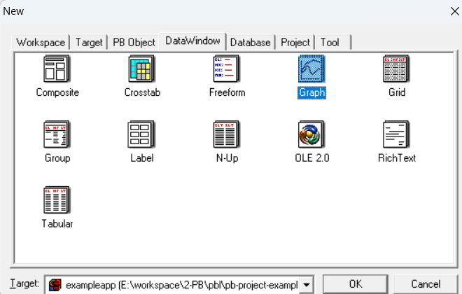 选择Graph风格数据窗口