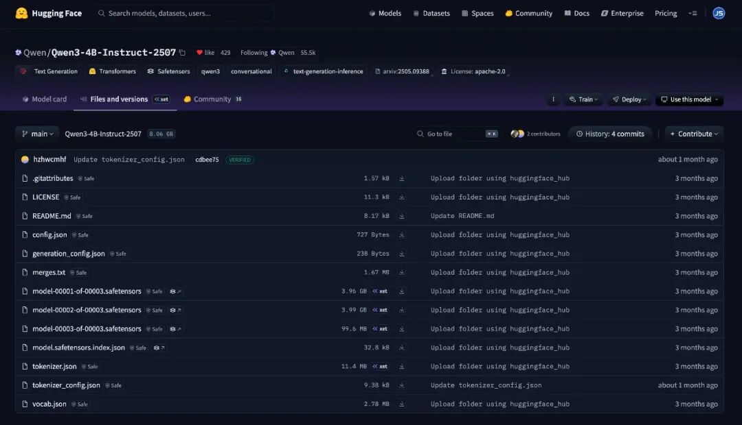 Qwen3-4B-Instruct-2507 目录结构