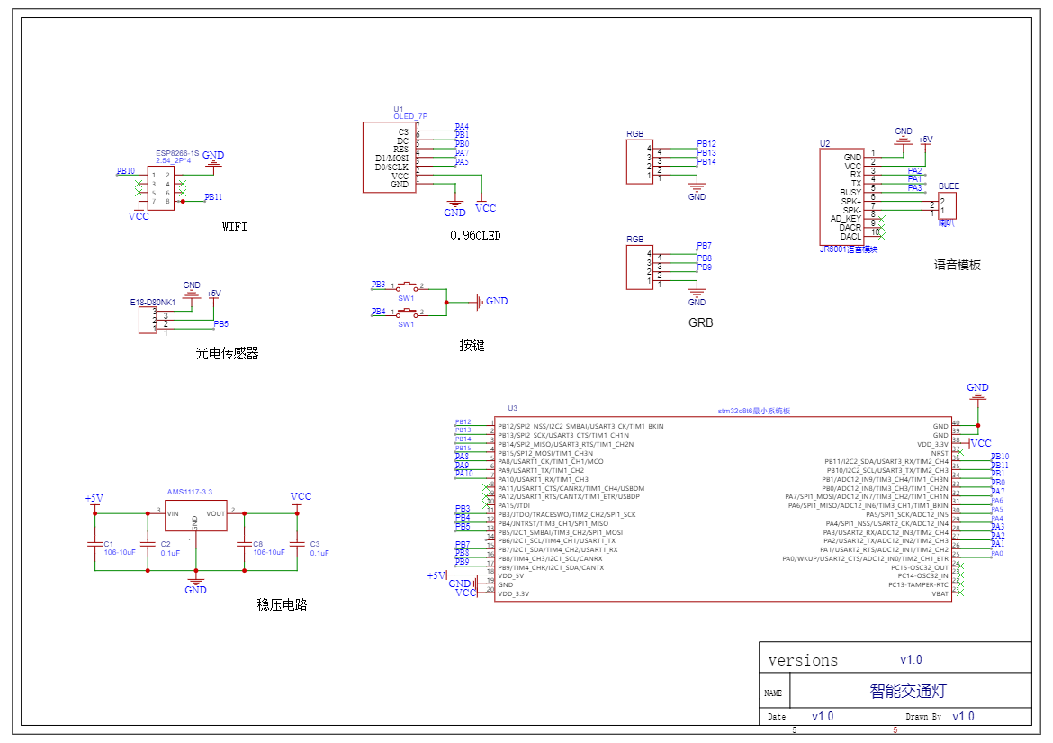 计算机毕业范例设计源码-101.1.智能交通灯-WiFi-基于STM32单片机物联网设计【硬件+APP+云平台】截图