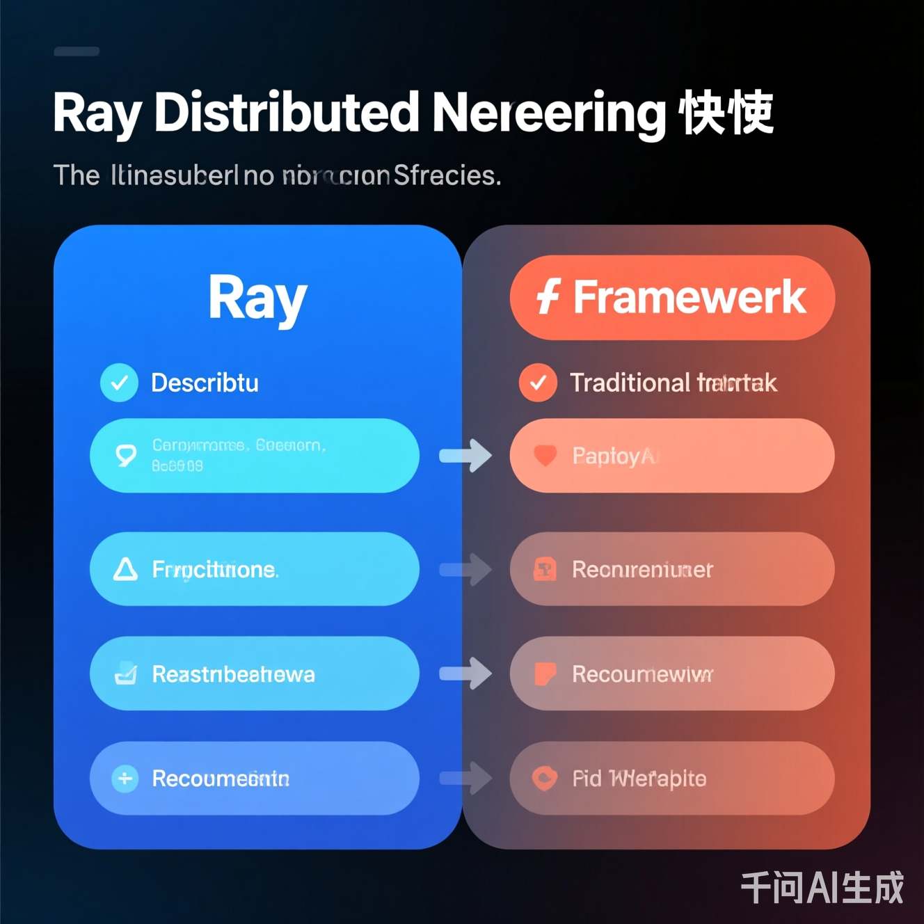Ray与传统框架的资源调度对比