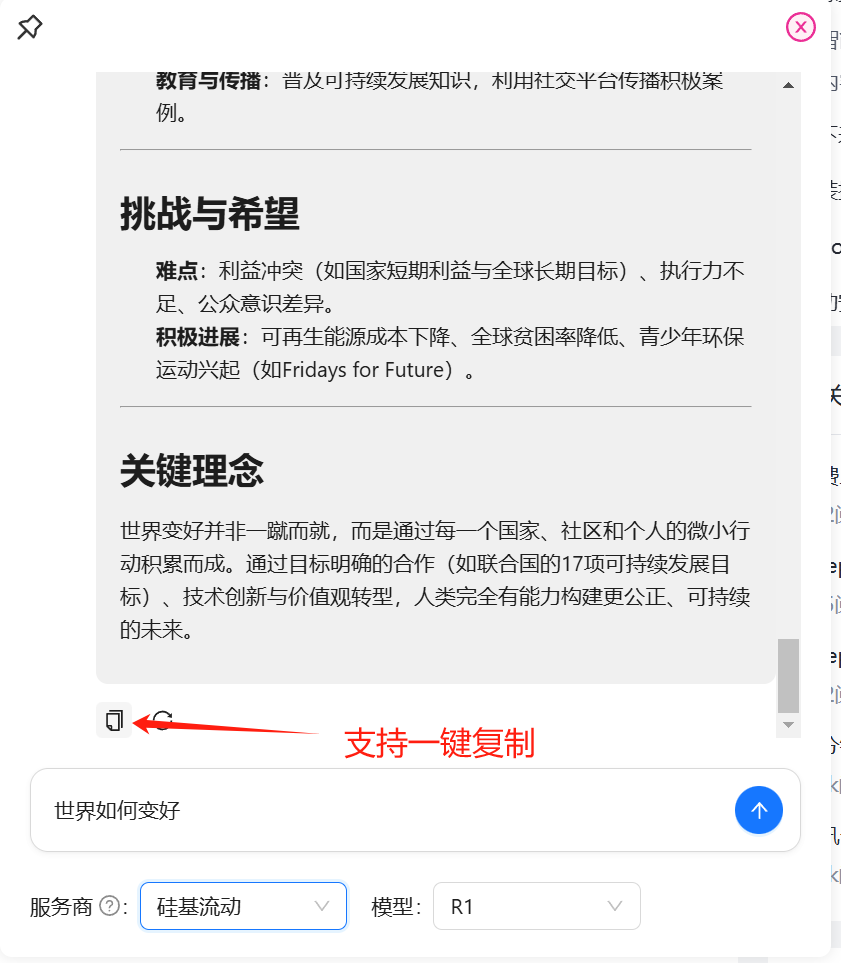 回答内容支持一键复制