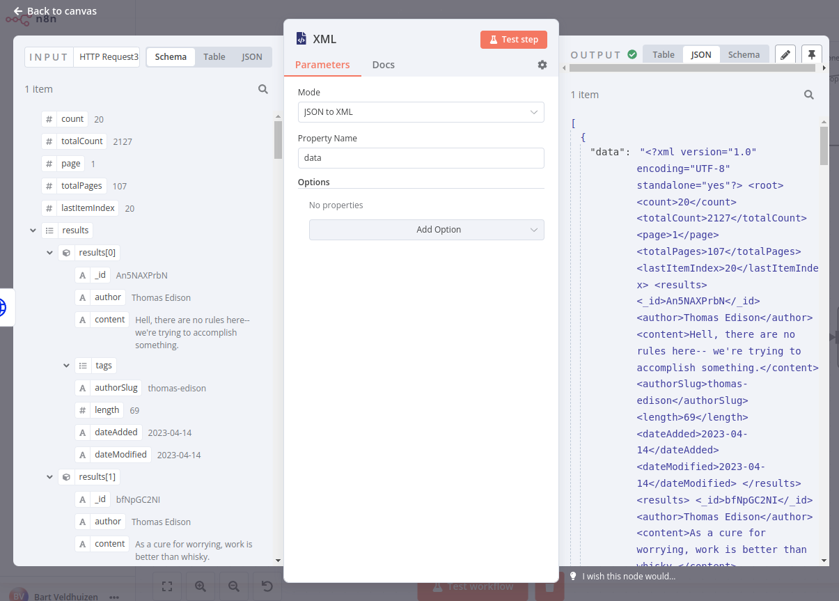 XML节点表格视图（JSON转XML）