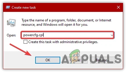 Launching Fast Startup Settings