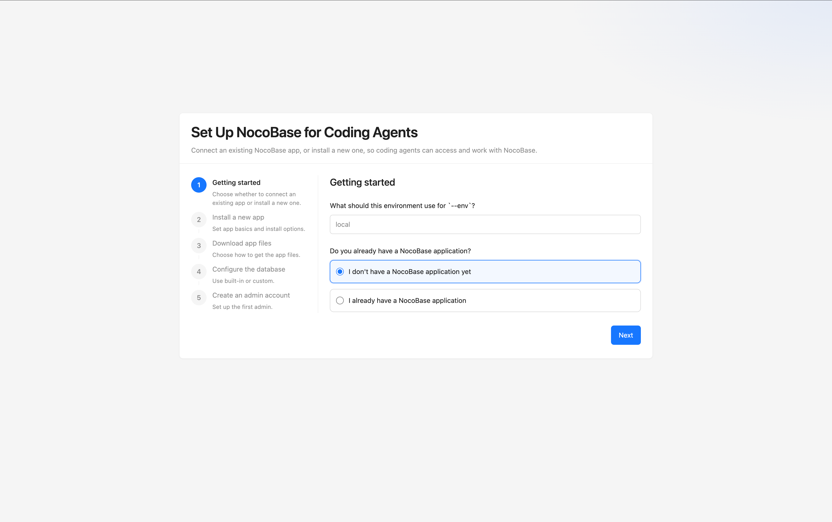 nocobase cli 可视化向导