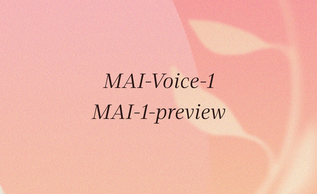 Microsoft AI (MAI) Voice-1