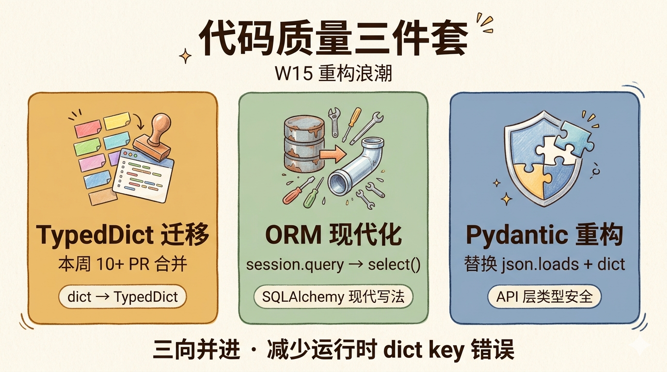 代码质量三件套：TypedDict · ORM · Pydantic 重构