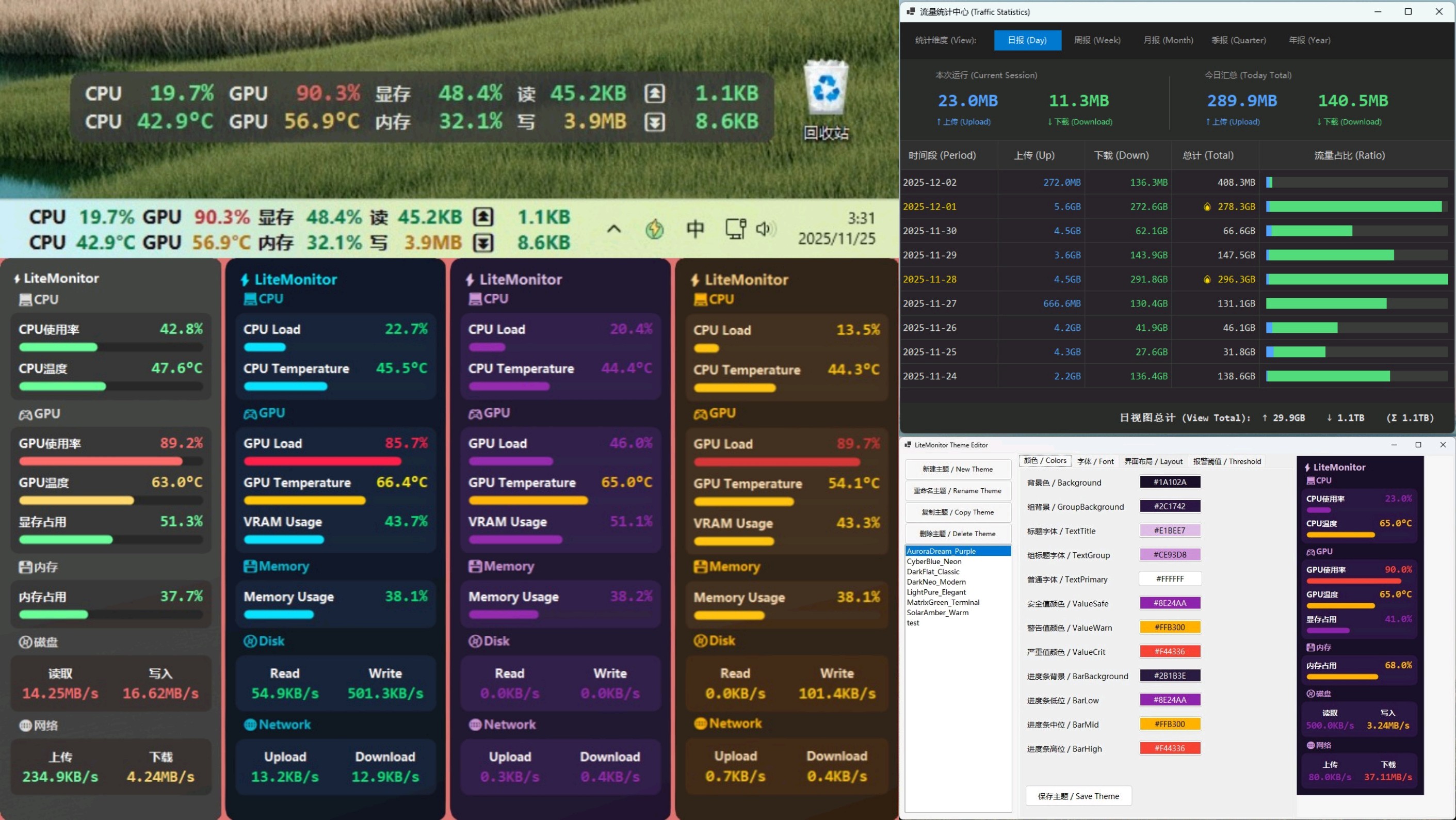图片来源：LiteMonitor：轻量开源Windows硬件监控工具