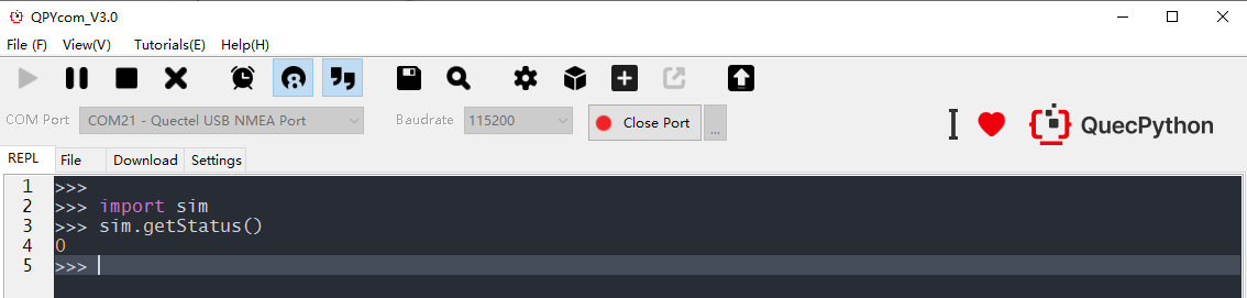 API查询SIM卡状态-未插卡