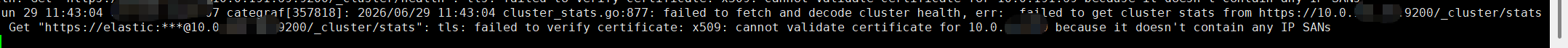 Categraf ElasticSearch Plugin Error Logs