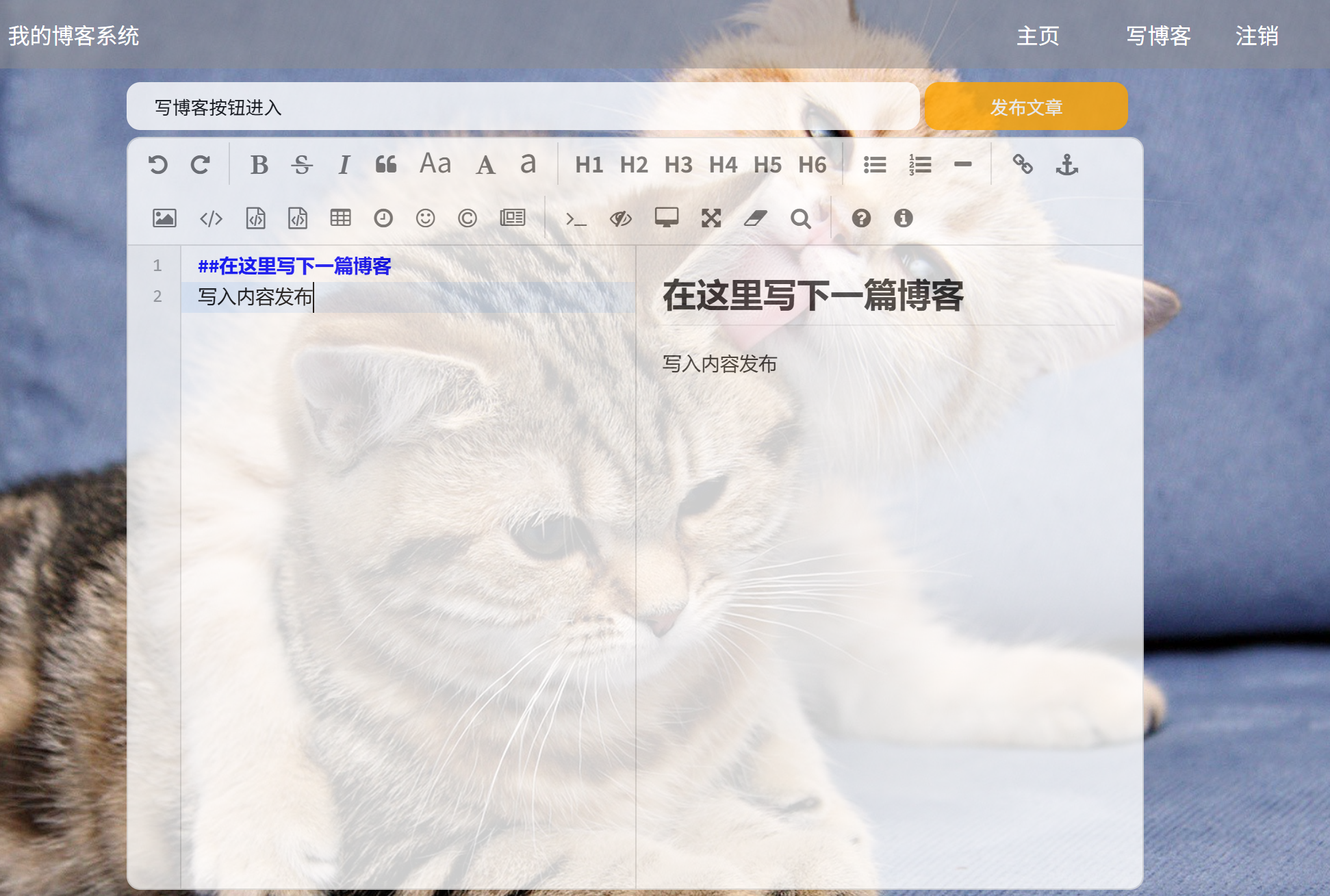 写博客按钮进入
