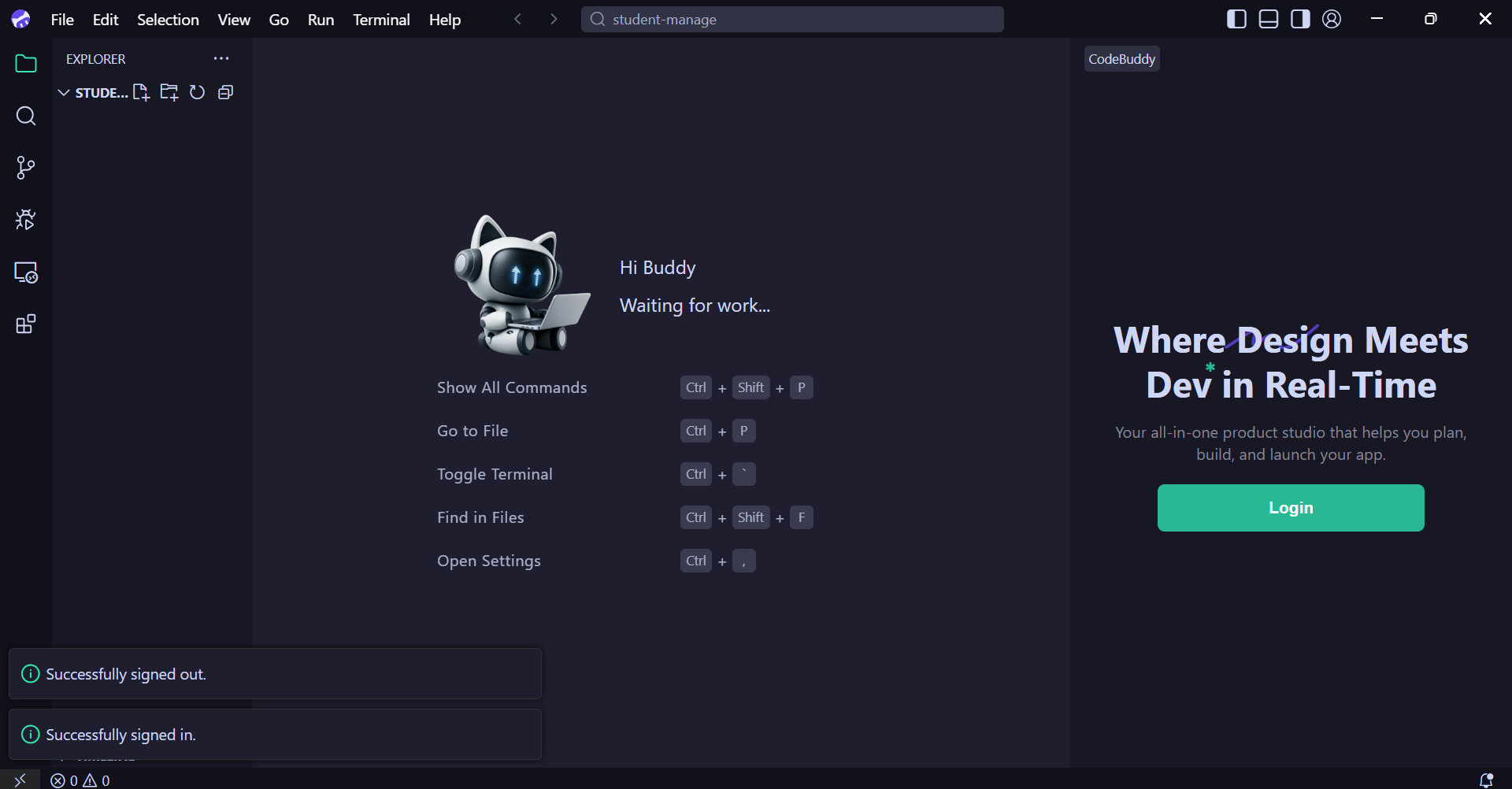 CodeBuddy IDE 登录