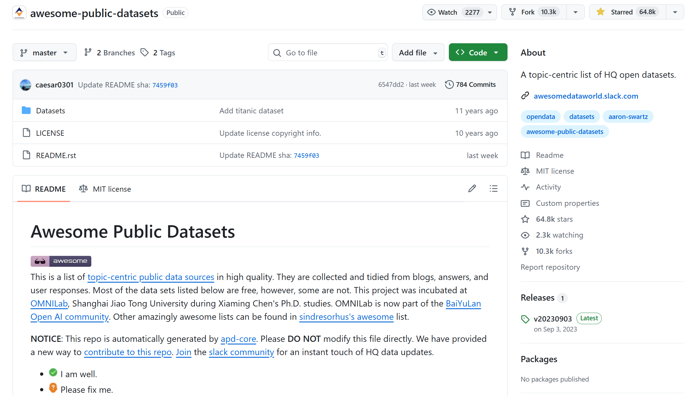 awesome-public-datasets