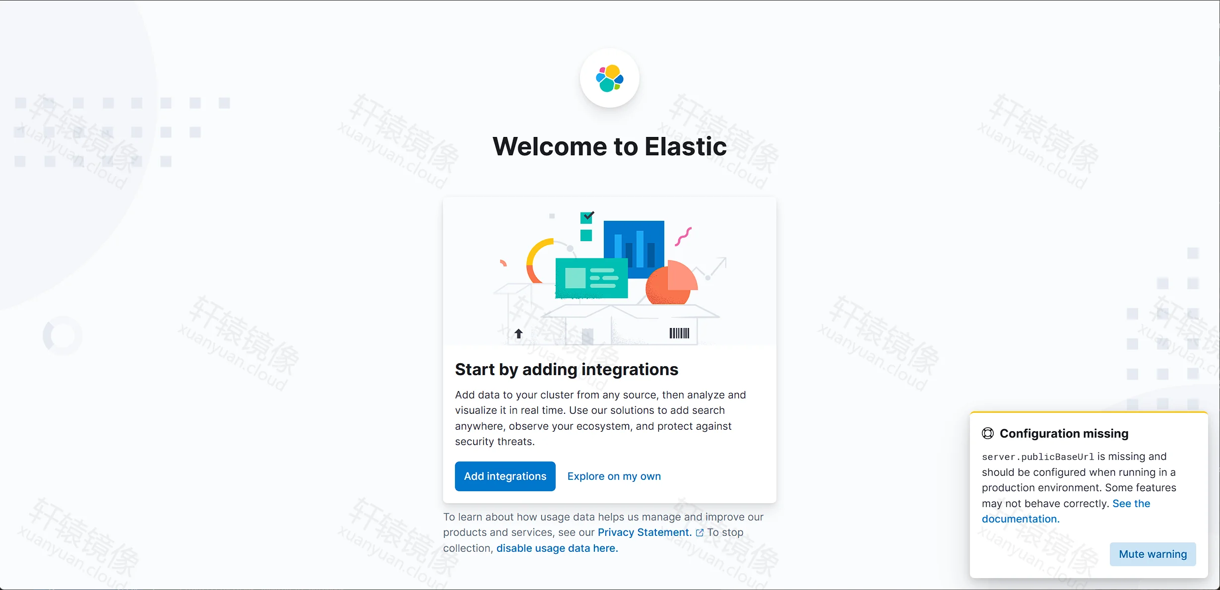 Kibana 欢迎页 Welcome to Elastic