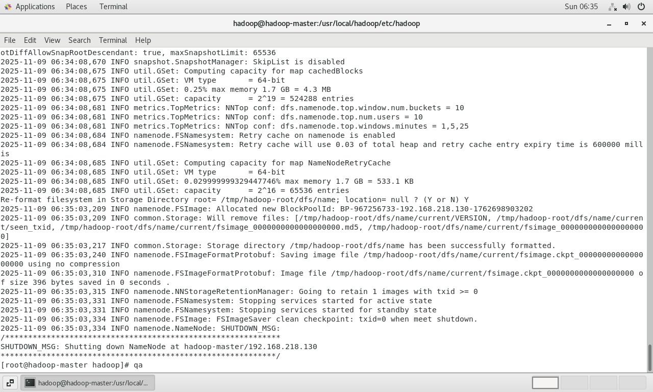 格式化成功后的输出信息