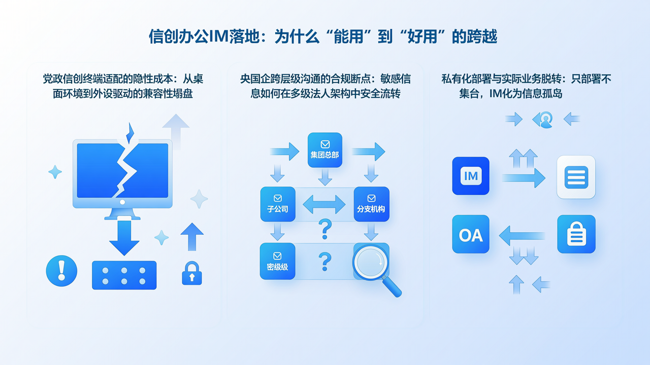 信创办公IM落地,为什么“能用”不等于“好用”?配图