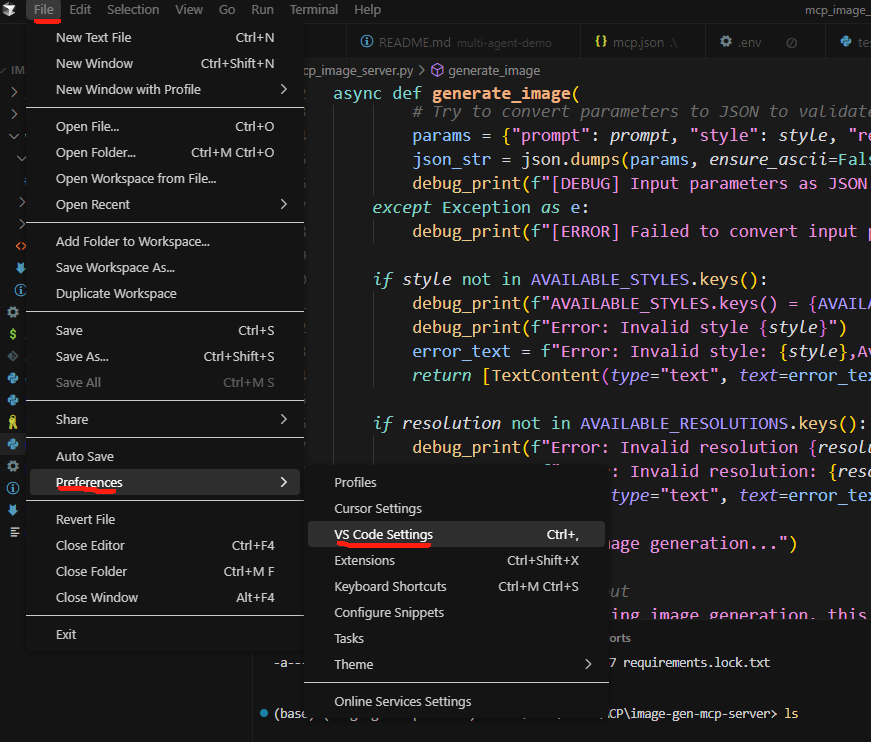 图像生成mcp server的自定义实现