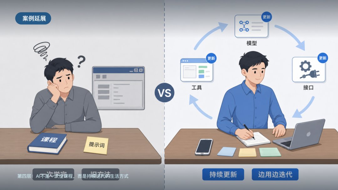 为什么大多数人学不会AI转型,卡的不是工具而是自己的案例延展与应用启发