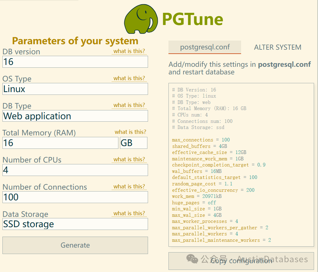 PGTune