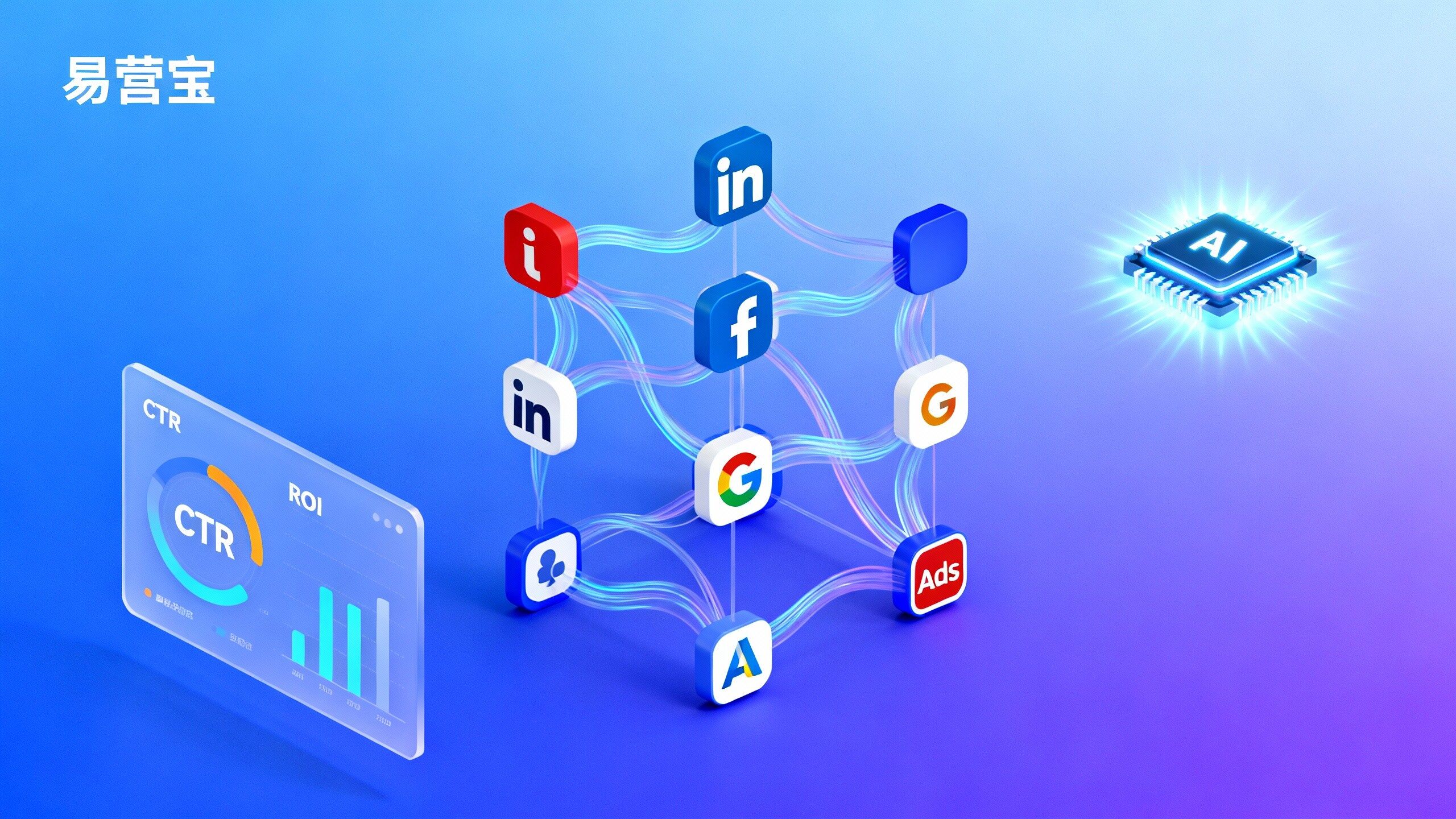 左上角生成纯文字“易营宝”。