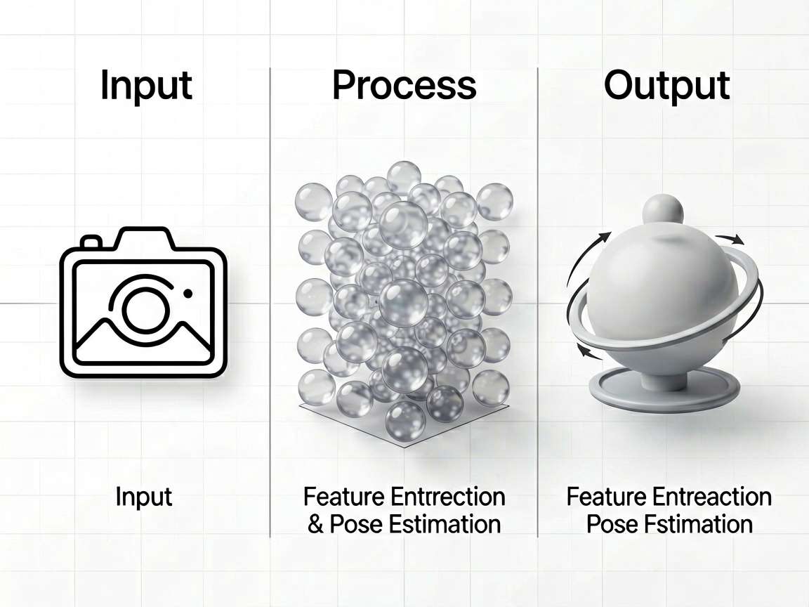 Notion-style technical illustration explaining 3D 